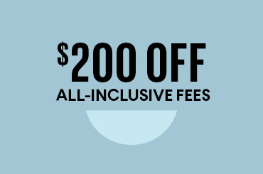 200 off all-inclusive fees